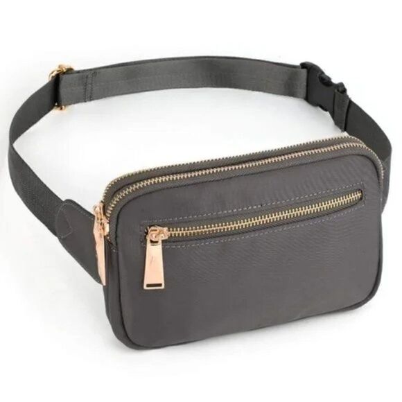 New Belt Bag Fanny Pack Lightweight Grey - Picture 2 of 8